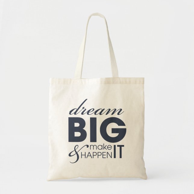 Tote Bag Réussite du rêve motivationnel (Devant)