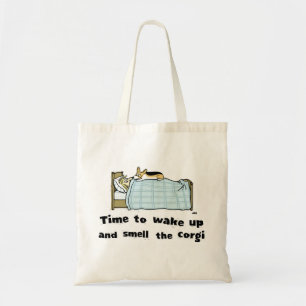Tote Bag Réveillez-vous et sentez le Corgi   Pembroke Welsh