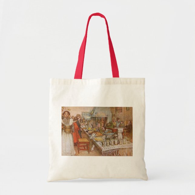 Tote Bag Réveillon de Noël par Carl Larsson, Vacances Vinta (Devant)