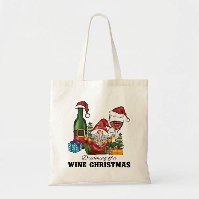 Tote Bag Rêver d'un Noël de vin (Devant)