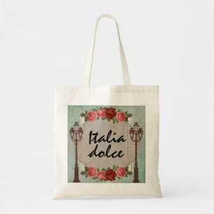 Tote Bag Réverbères et roses italiens vintages de l'Itali