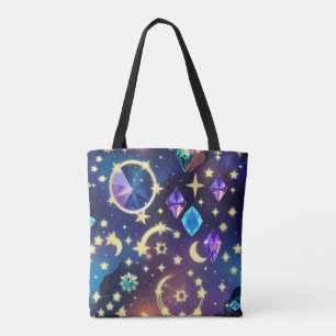 Tote Bag Riches Alexandrite Saphir Phases Lunaires Célestes