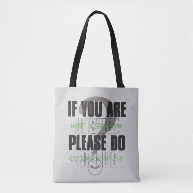 Tote Bag Riddler - Si Vous Êtes Justice S'Il Vous Plaît Ne  (Devant)