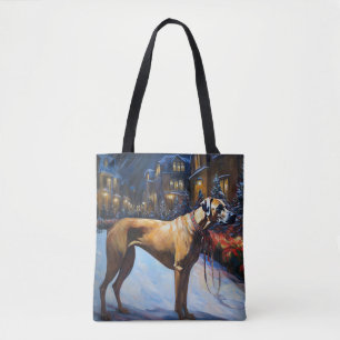 Tote Bag Ridgeback rhodésien période de Noël festive