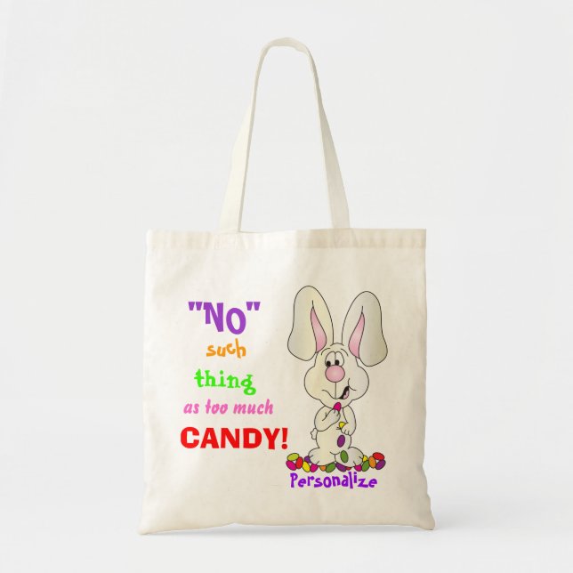 Tote Bag Rien de tel que trop de bonbons | Pâques (Devant)