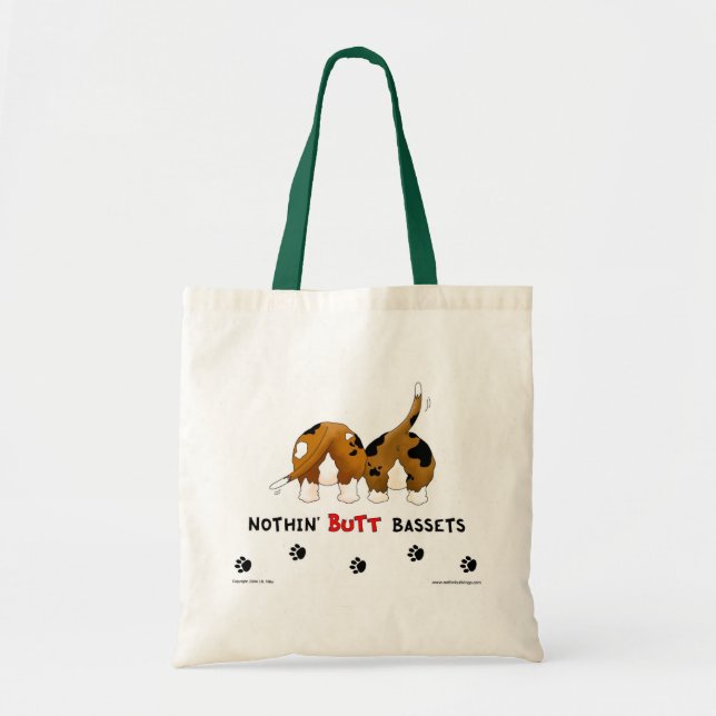 Tote Bag Rien n'aboutent des bassets (Devant)