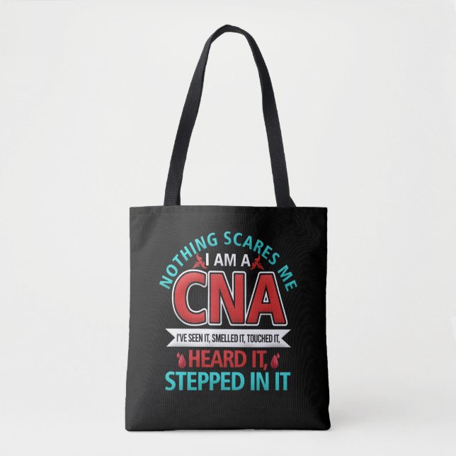 Tote Bag Rien Ne Me Fait Peur Infirmière CNA Job Auteur Cad (Devant)