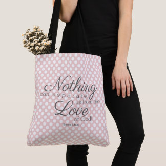 Tote Bag Rien ne peut nous séparer.... pois rose blanc