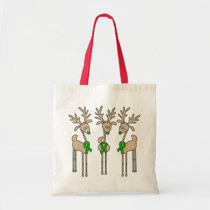 Tote Bag Rindeer à ruban vert (cancer du foie)
