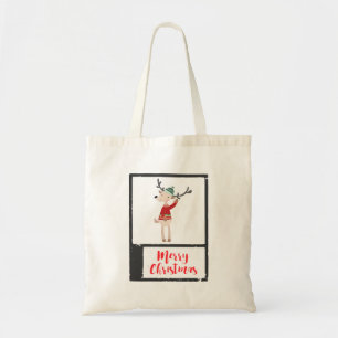 Tote Bag Rindeer De Noël Dans Un Gros Chaud