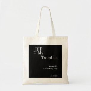 Tote Bag RIP 20s 30e anniversaire Black and White Party