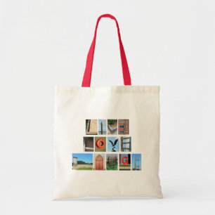 Tote Bag RIRE D'AMOUR VIVANT Expliqué avec des lettres d'im