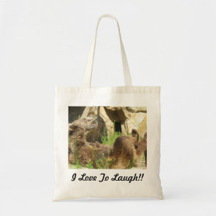 Tote Bag Rire de ventre d'ours de zoo de Berlin--J'aime rir