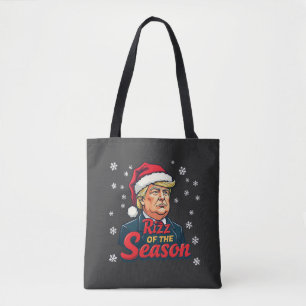 Tote Bag Rizz de la saison drôle de Trump Noël Santa