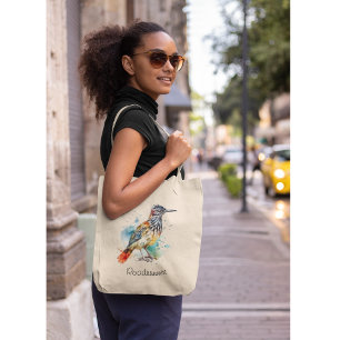 Tote Bag Roadrunner en aquarelle dynamique
