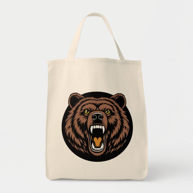 Tote Bag Roaring Bear Power Emblem (Devant)