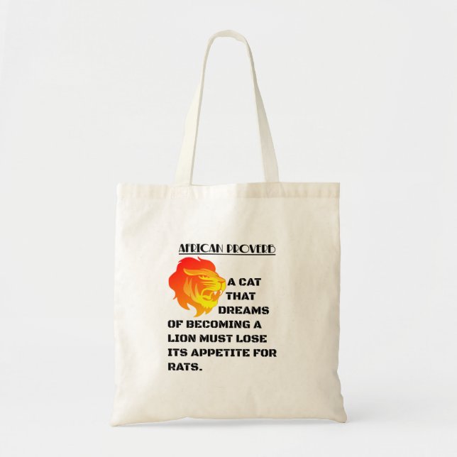 Tote Bag Roaring Lion Head (Devant)