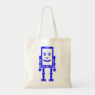 Tote Bag Robo Téléphone - Bleu