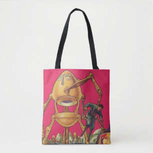 Tote Bag Robot Alien de Science-Fiction Vintage Capturant u