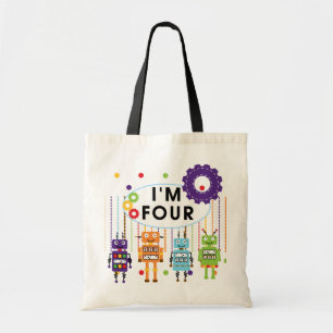 Tote Bag Robot T-shirts et cadeaux d'anniversaire 4e