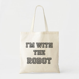 Tote Bag Robot Text