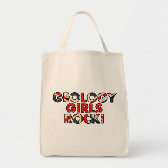 Tote Bag Roche de filles de géologie !  (Drapeau (Devant)