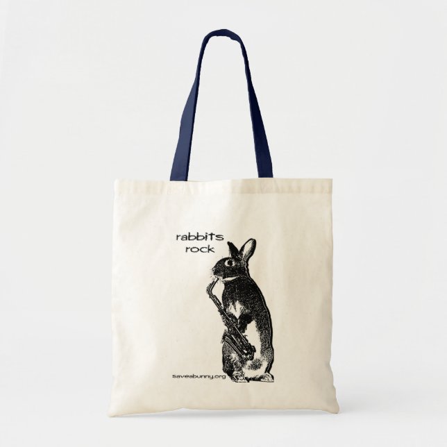 Tote Bag Roche de lapins ! Fourre-tout (Devant)