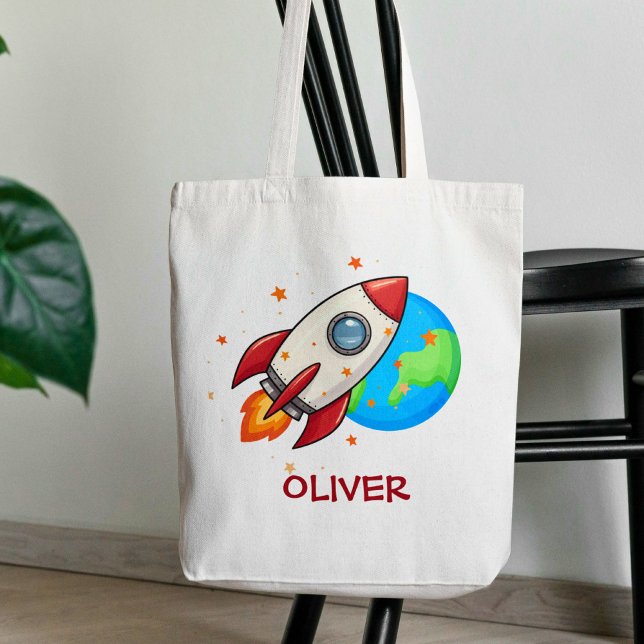 Tote Bag Roche rouge mignonne dans l'espace (Créateur téléchargé)