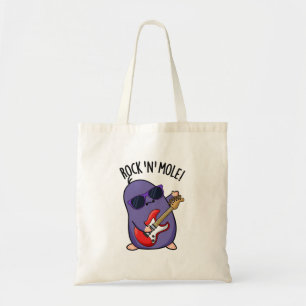 Tote Bag Rock N Mole Funny Animal Pun