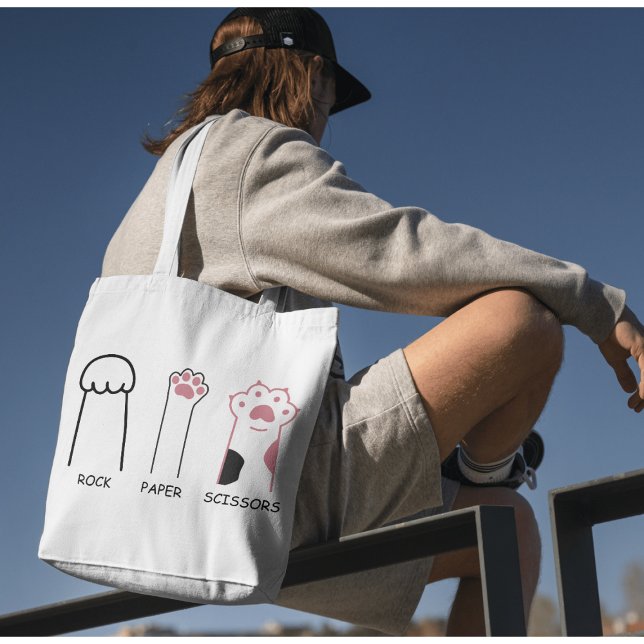 Tote Bag Rock, Papier, Ciseaux (Créateur téléchargé)