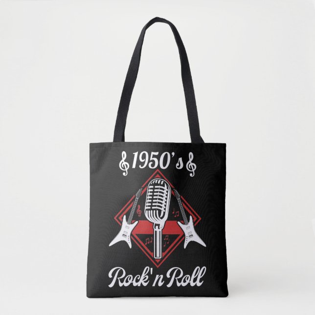 Tote Bag Rockabilly les années 50 Rock et Roll Music (Devant)