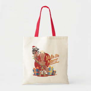 Tote Bag Rocket & Groot "Yule Be Merry"