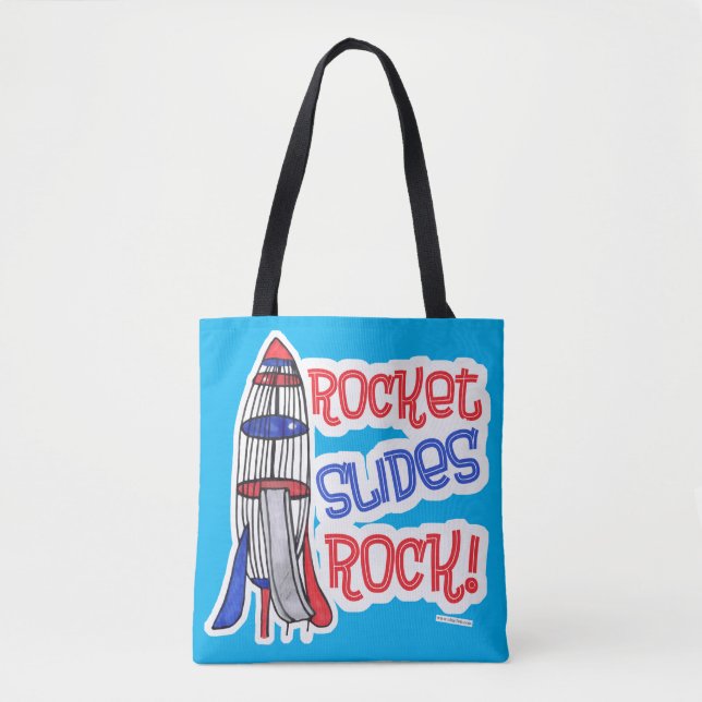 Tote Bag Rocket Slides Rock Fun Playground Hommage (Devant)