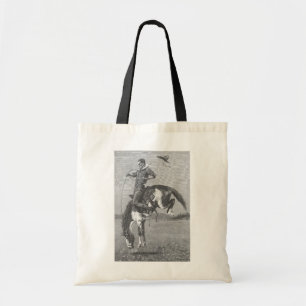 Tote Bag Rodeo Cowboys vintage, Bucking Bronco par Remingto