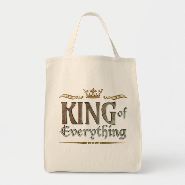 Tote Bag ROI DE TOUT - Grand Médiéval DAD Man Crown (Devant)