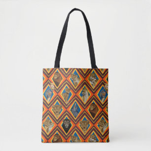 Tote Bag Roi Lion  Caractères Diamond Motif