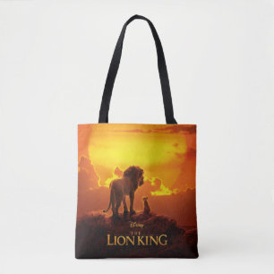 Tote Bag Roi Lion  Mufasa & Simba au coucher du soleil