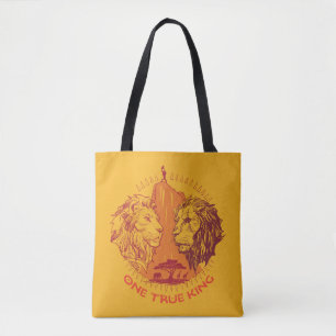 Tote Bag Roi Lion  "One True King" Simba & Scar Sketch