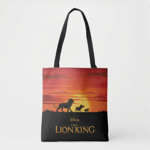 Tote Bag Roi Lion  Simba, Pumbaa et Timon Silhouette