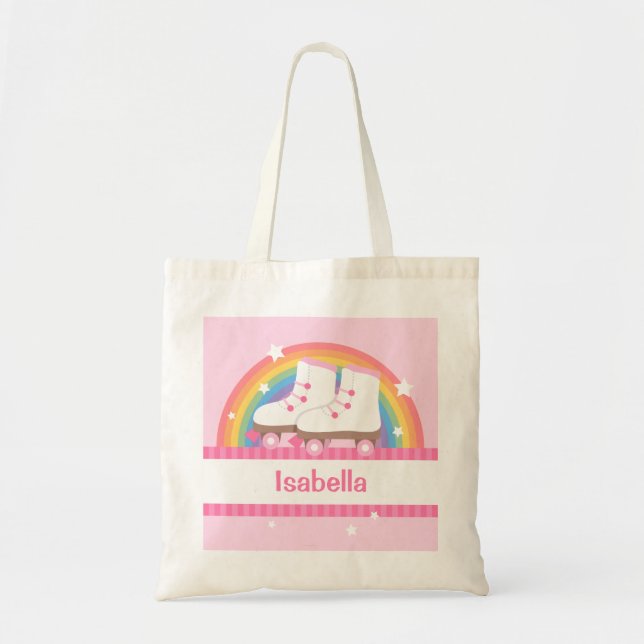 Tote Bag Roller Arc-En-Ciel Patins Pour Filles (Devant)