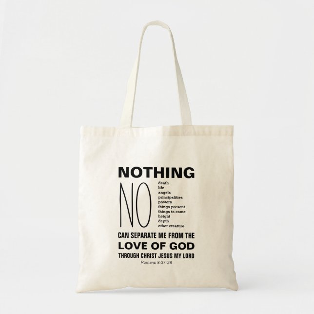 Tote Bag Romains 8:38-39 RIEN NE PEUT SÉPARER LE chrétien (Devant)