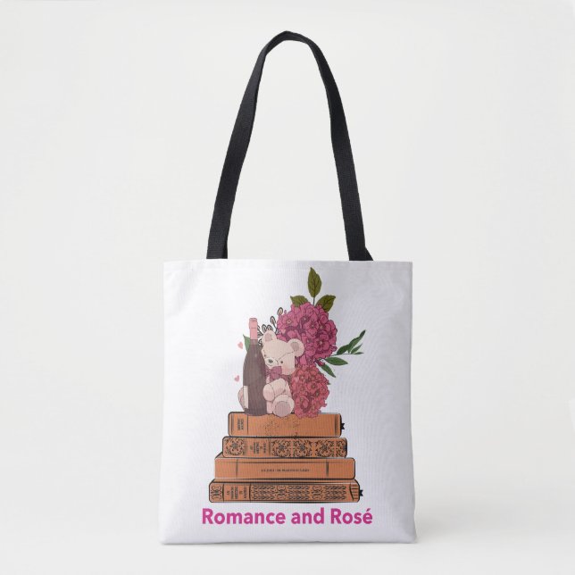 Tote Bag Romance et Rose (Devant)