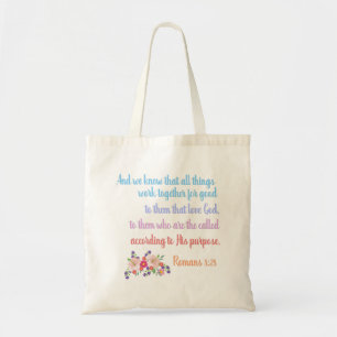 Tote Bag Romans 8 Bible Verse Design