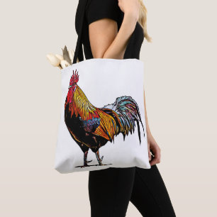 Tote Bag Rooster coloré