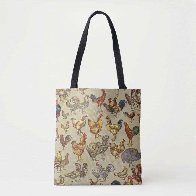 Tote Bag Rooster Poulet de la ferme Pays Animal (Devant)