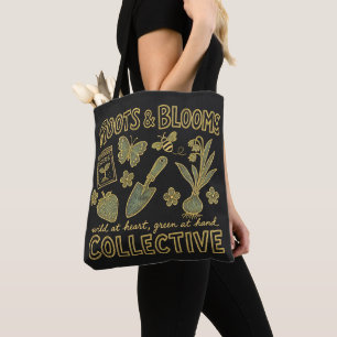 Tote Bag Roots & Blooms Jardinage Jardin Botanique Vintage