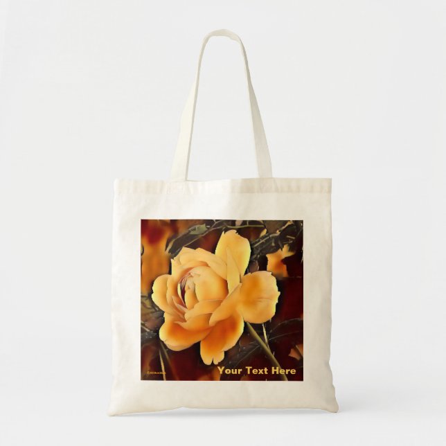 Tote Bag Rose de flamme (Devant)
