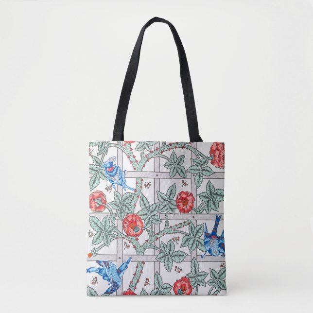 Tote Bag Rose d'Escalades & Petit Oiseau, William Morris (Devant)