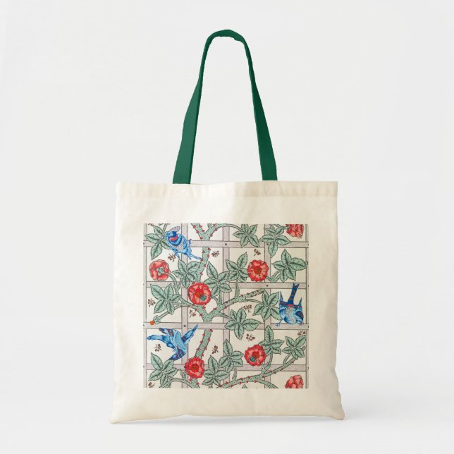 Tote Bag Rose d'Escalades & Petit Oiseau, William Morris (Devant)
