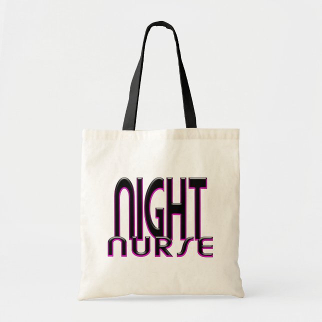 TOTE BAG ROSE D'INFIRMIÈRE DE NUIT (Devant)